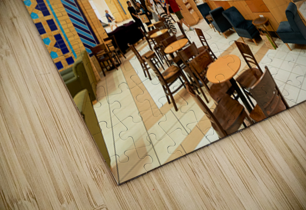 Starbucks store in decorated mall with customers in Dubai UAE Marco Brivio Puzzle