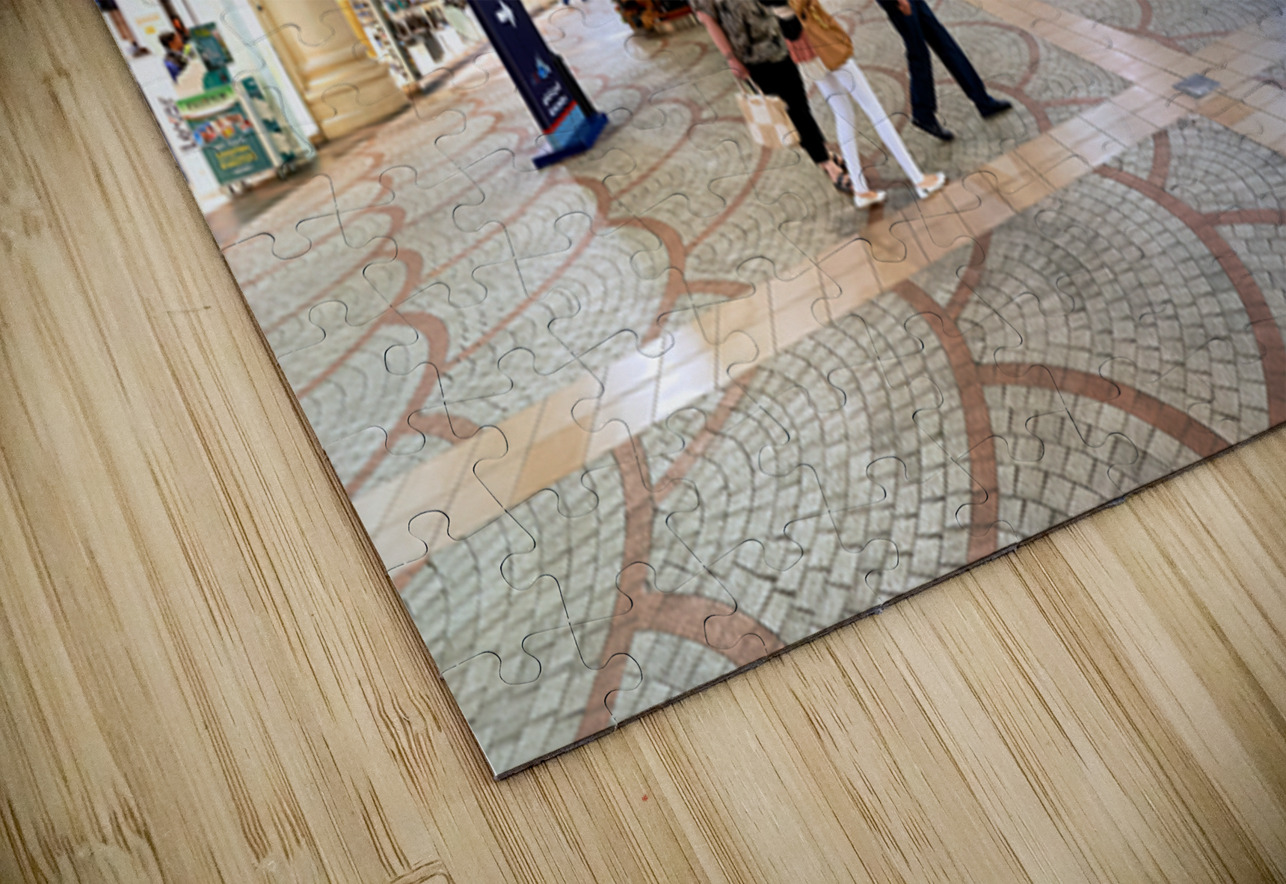Shoppers stroll through a mall mimicking Dubais outdoor streets Marco Brivio Puzzle