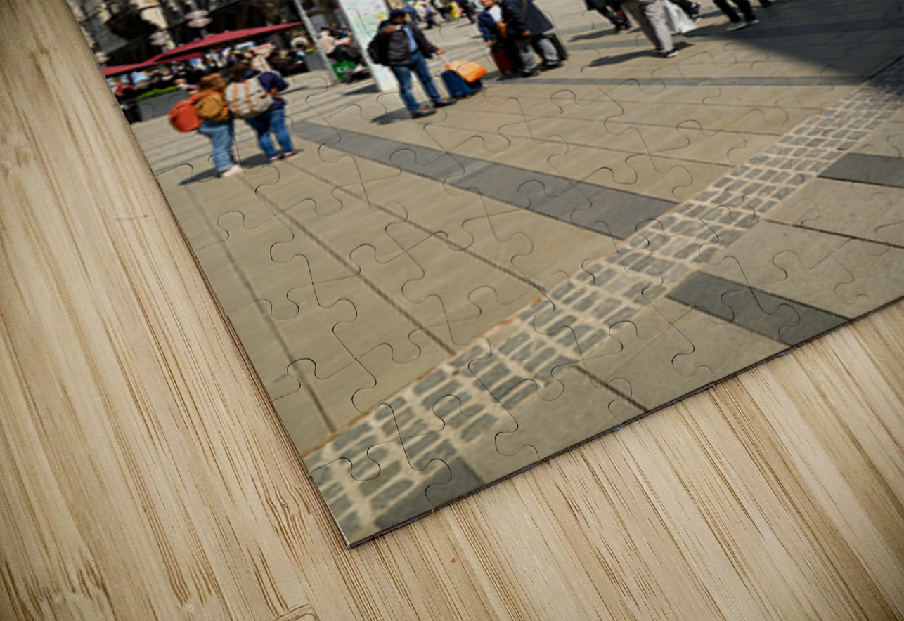 Visitors exploring Marienplatz near Munich Town Hall in Bavaria Marco Brivio Puzzle