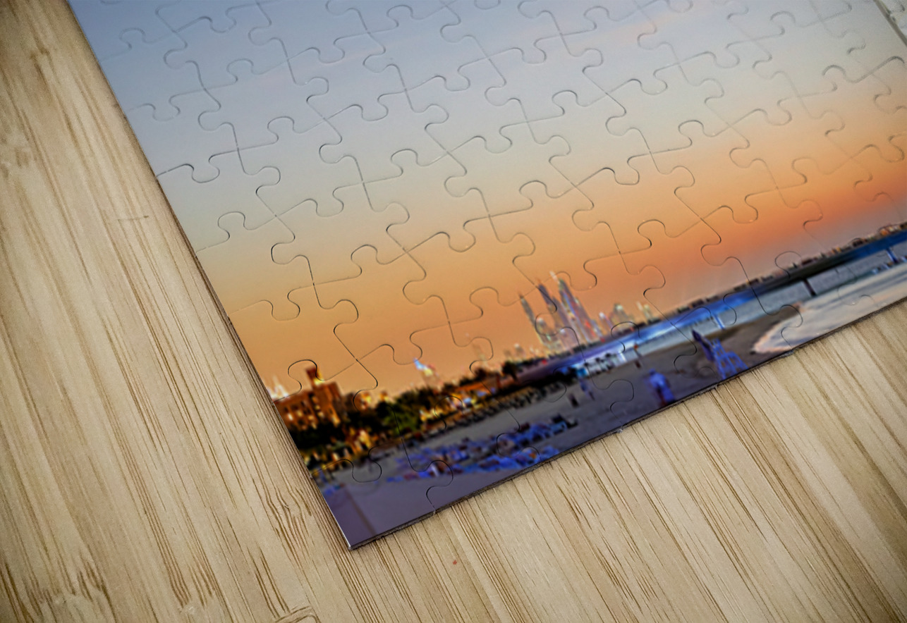 Burj Al Arab shines during sunset in Dubai UAE Marco Brivio Puzzle