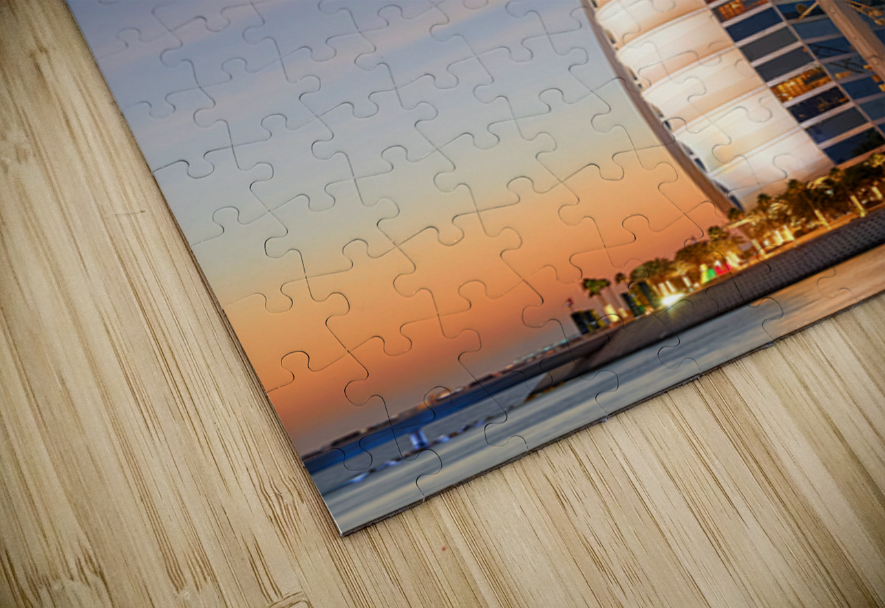 Burj Al Arab hotel at sunset in Dubai UAE with beautiful sky Marco Brivio Puzzle