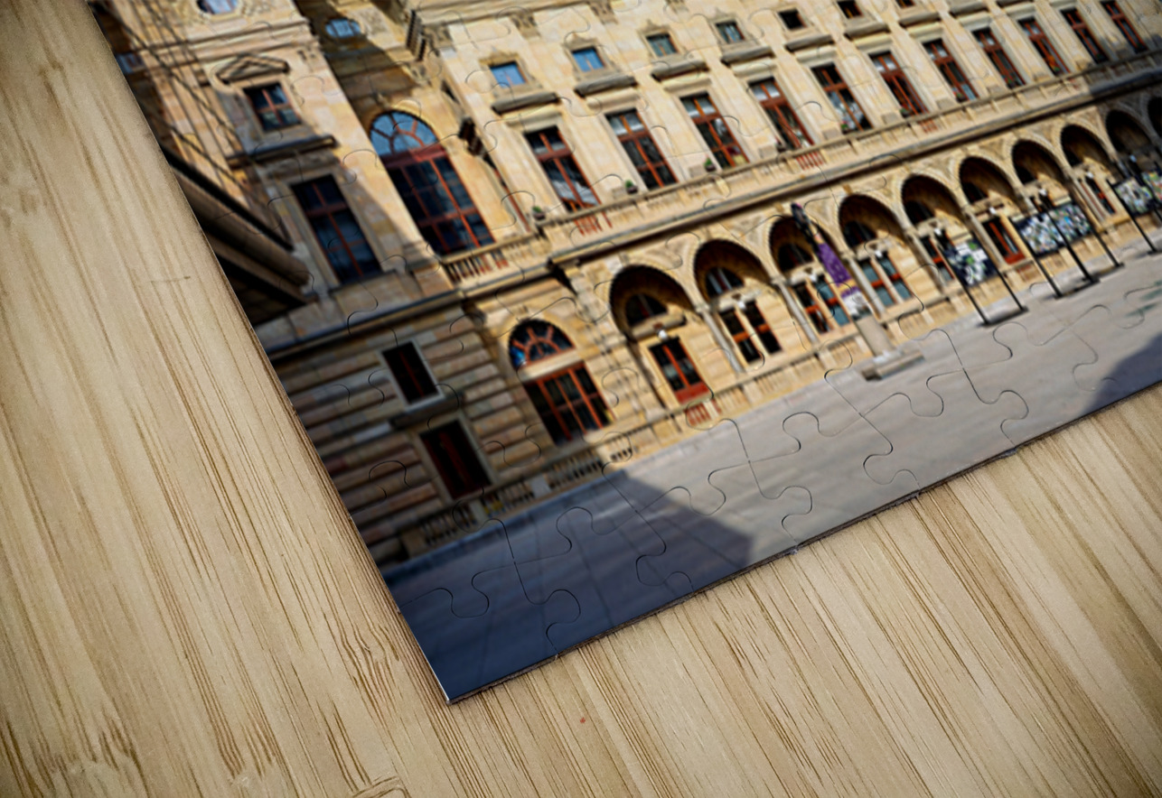 Pragues National Theatre and modern architecture contrast under Marco Brivio Puzzle