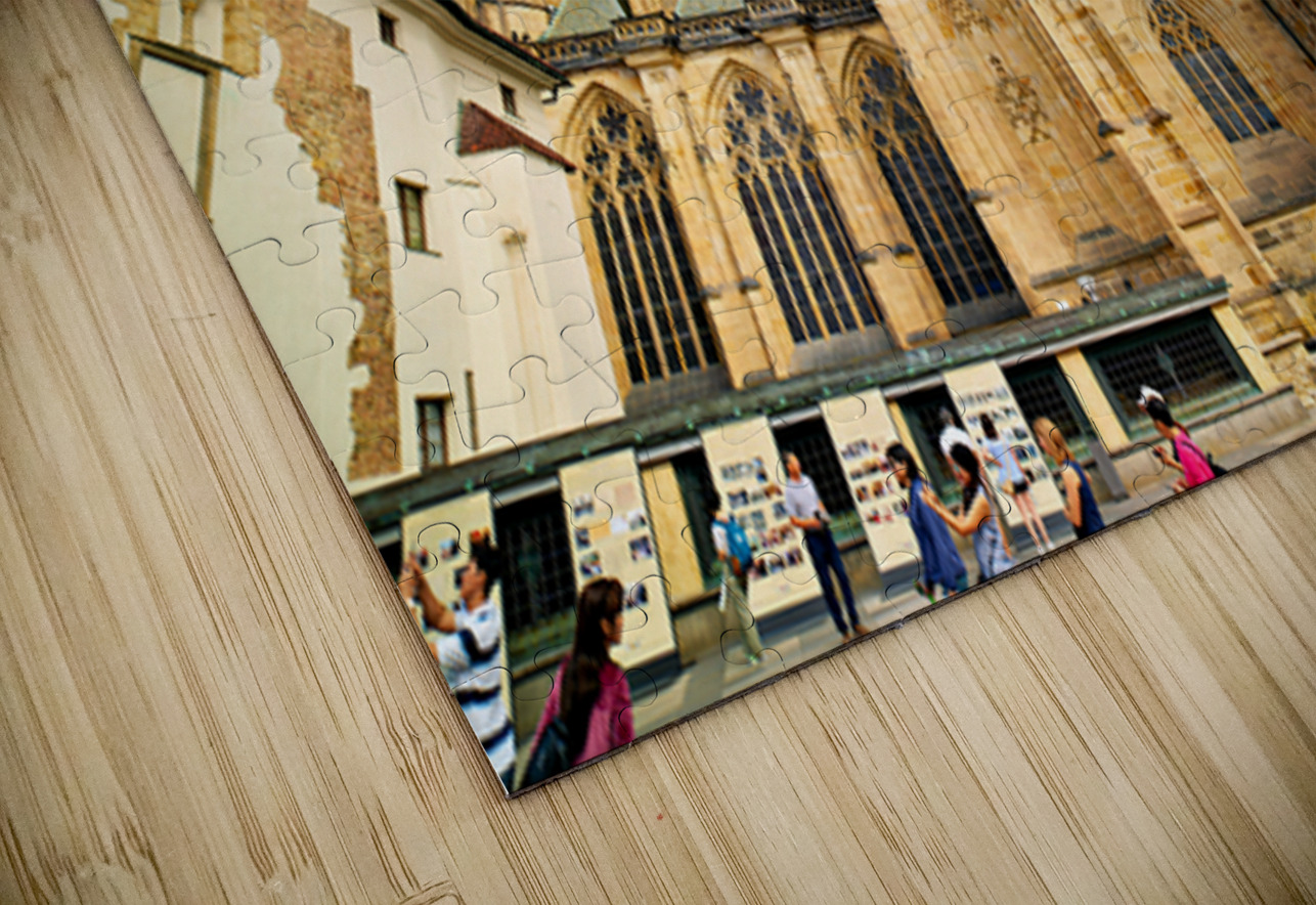 Majestic St. Vitus Cathedral Prague under a blue sky. Marco Brivio Puzzle