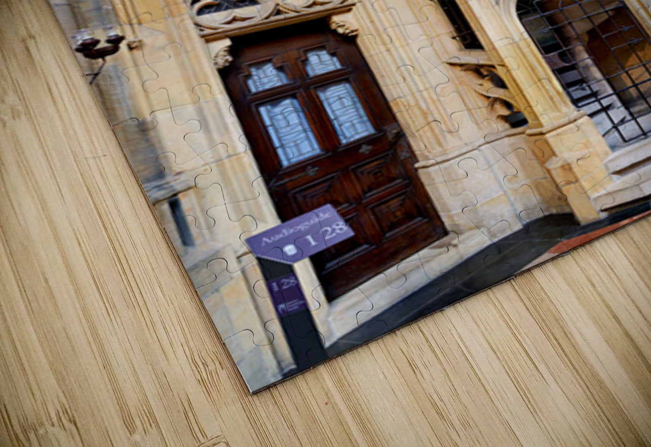 Ornate Gothic spiral staircase and architecture. Marco Brivio Puzzle