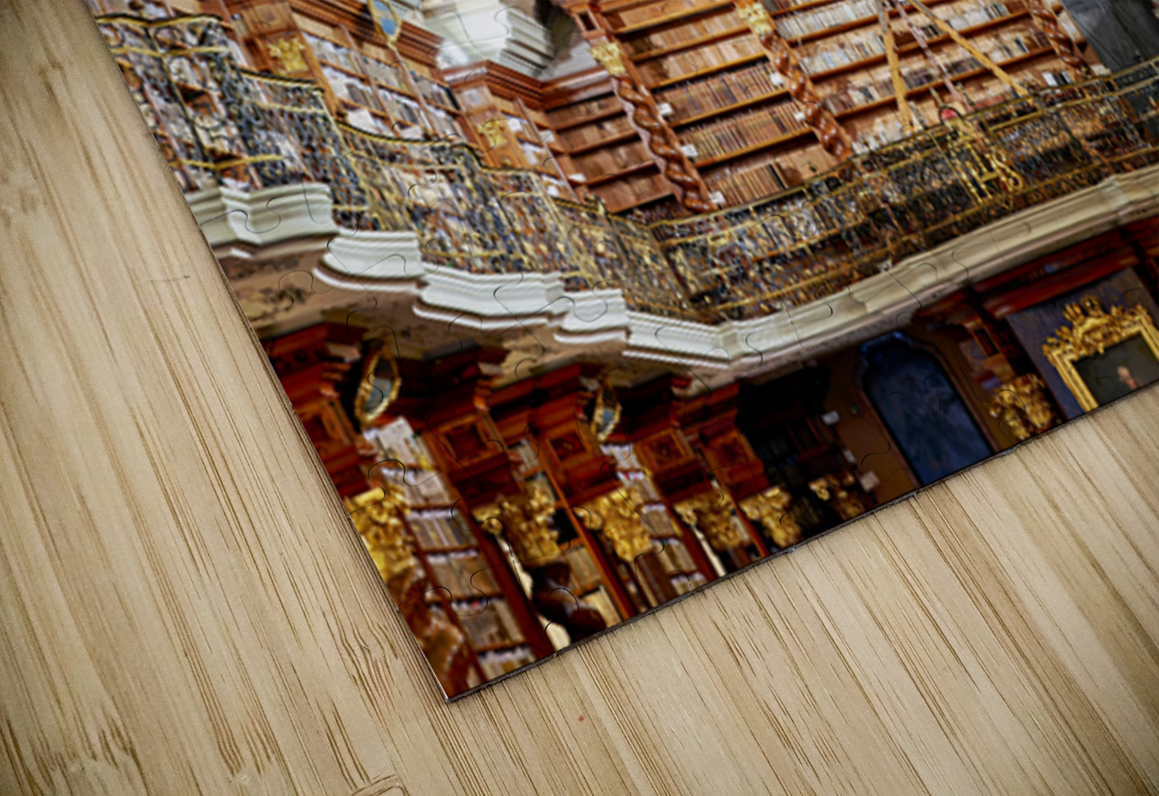 Grand baroque library with painted ceilings and countless books. Marco Brivio Puzzle