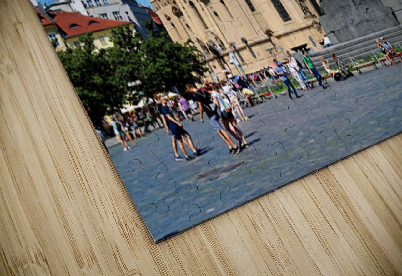 Pragues Old Town Square with St. Nicholas Church and Jan Hus Mo Marco Brivio Puzzle