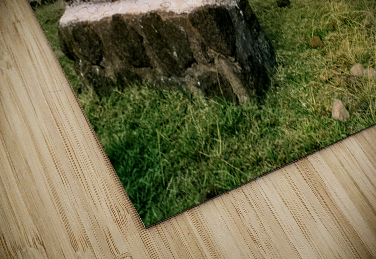 Easter Islands Ahu Tongariki Moai statues and directional sign. Marco Brivio Puzzle