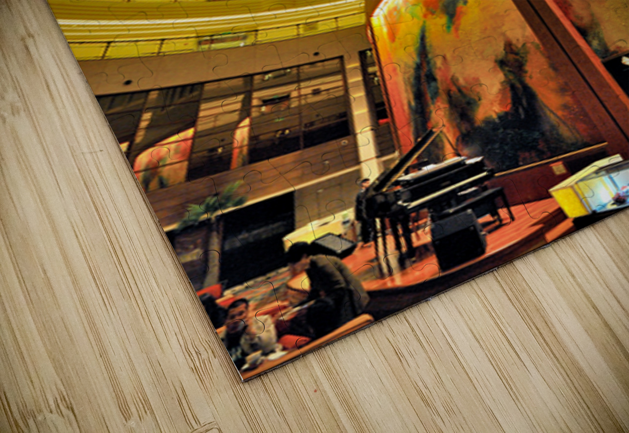 Grand hotel atrium with spiral design and sushi bar in Shanghai Marco Brivio Puzzle