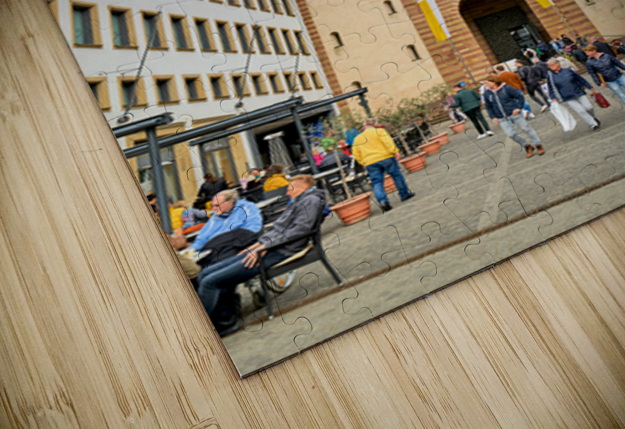 Visitors explore Wurzburger Dom Cathedral in Bavaria Germany Marco Brivio Puzzle