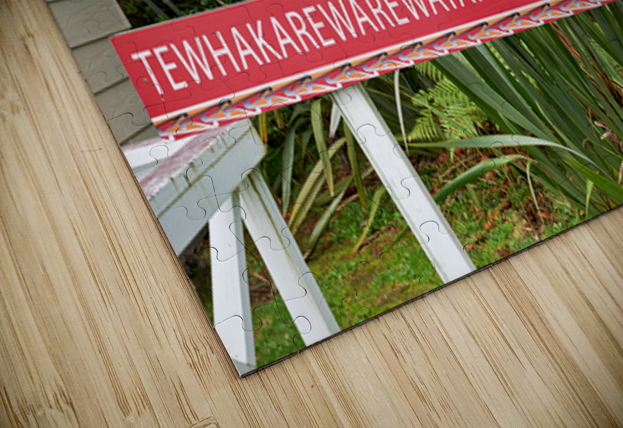 Whakarewarewa thermal village entrance in Rotorua New Zealand Marco Brivio Puzzle