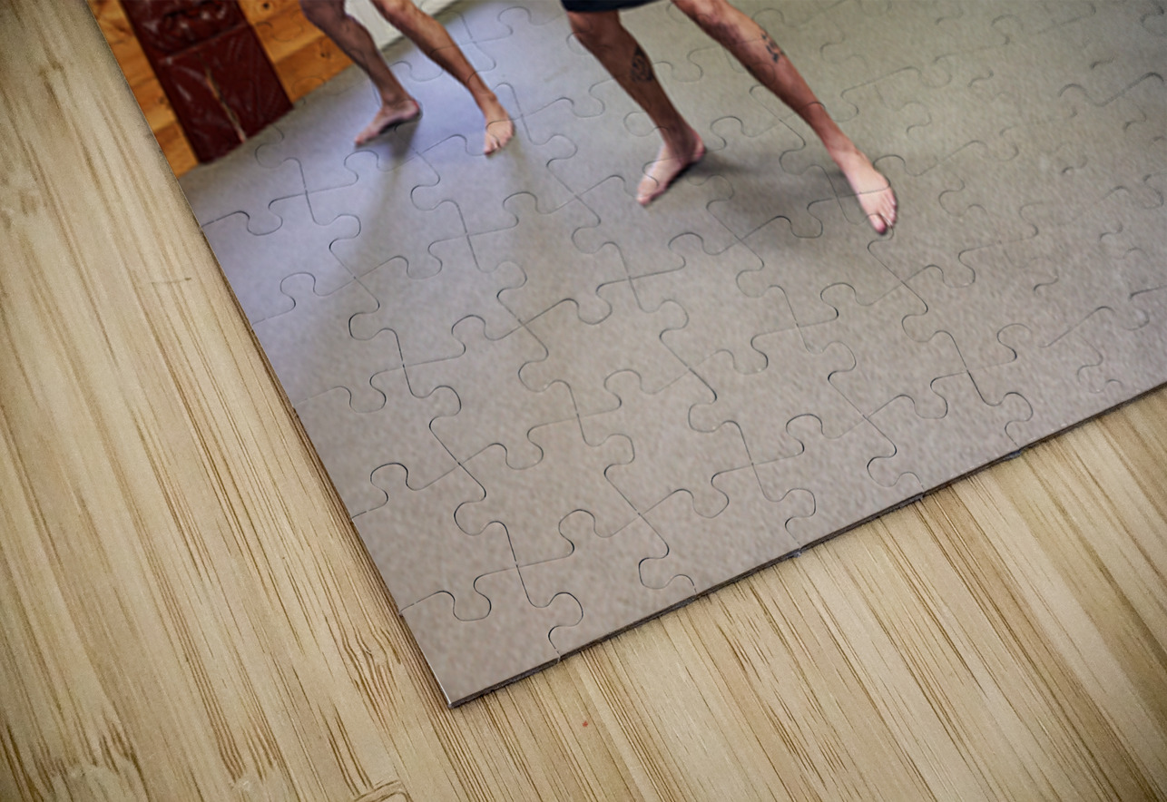 Haka dance at Whakarewarewa Maori Village Rotorua Marco Brivio Puzzle