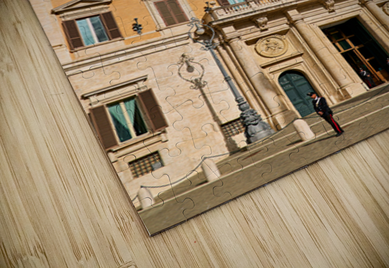 Palazzo Montecitorio stands in Rome Italy during a clear day Marco Brivio Puzzle