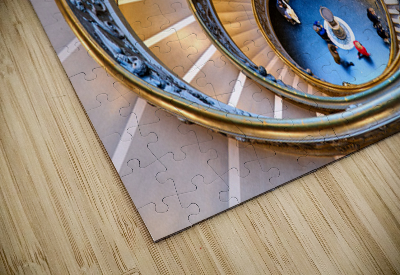 Visitors walk down Bramante staircase in Vatican Museums in Rome Marco Brivio Puzzle