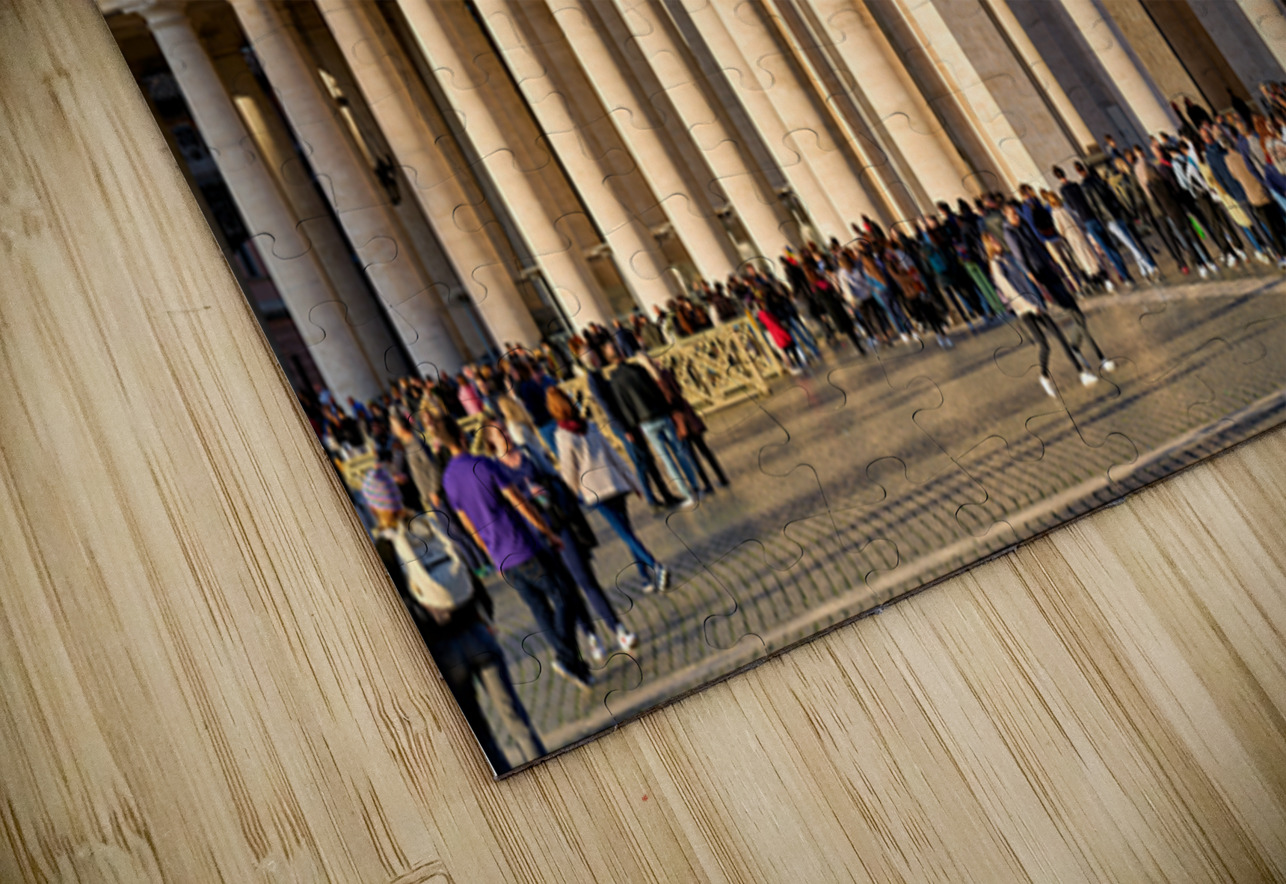 Tourists waiting in line to enter Saint Peters Basilica in Rome Marco Brivio Puzzle