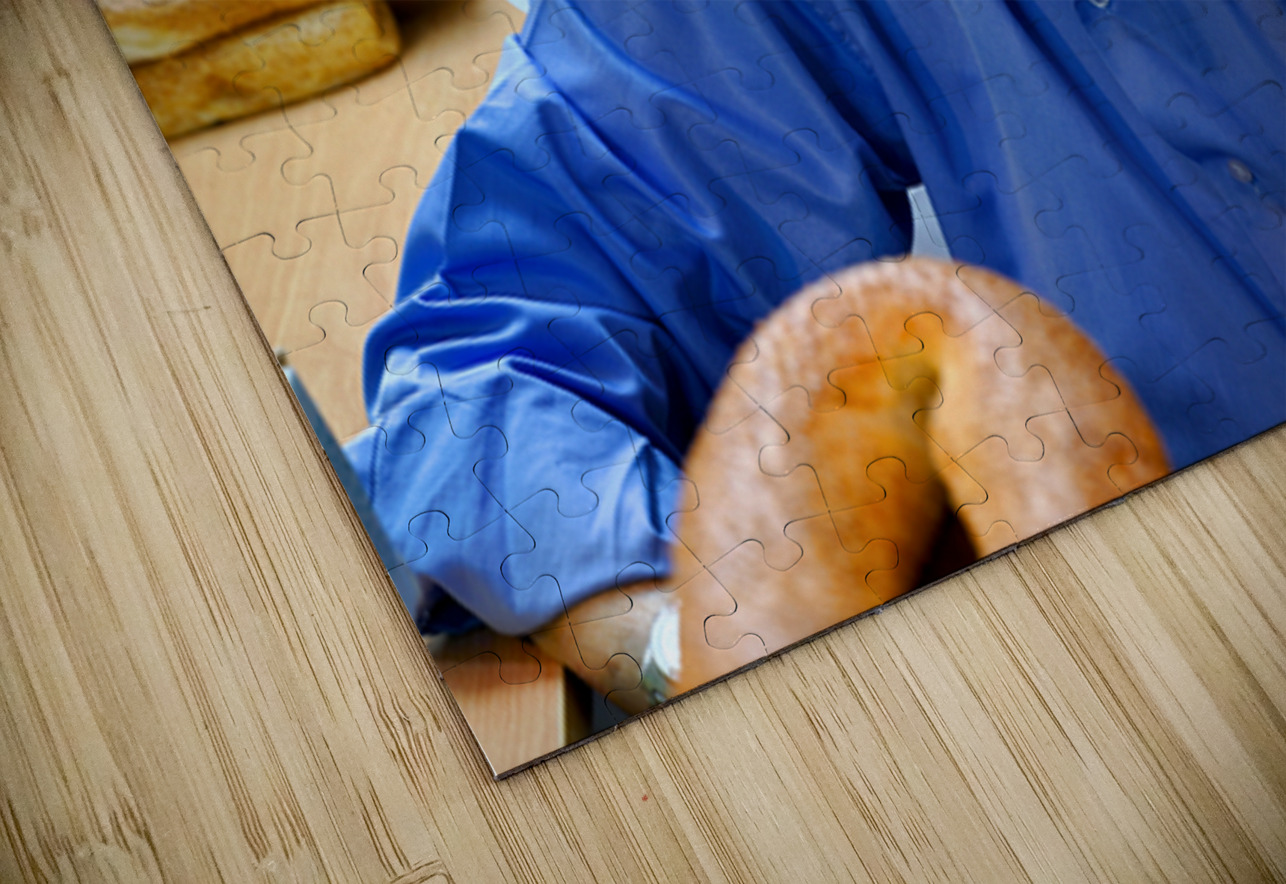 Baker working in the souq of the old city in Jerusalem Israel Marco Brivio Puzzle