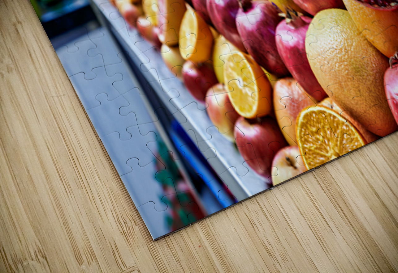 Fresh fruit stall in old city of Jerusalem filled with colorful  Marco Brivio Puzzle