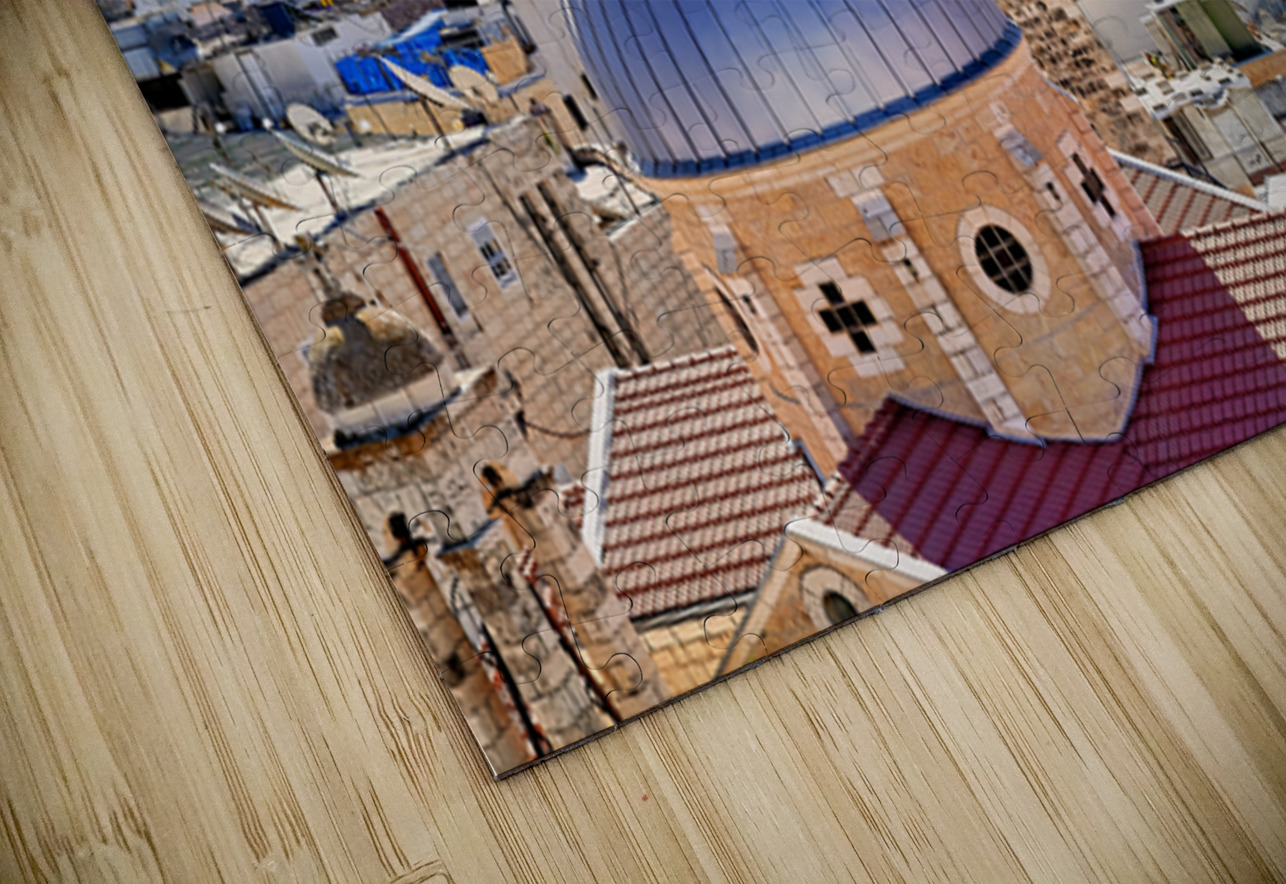 Dramatic sunset over the old city of Jerusalem in Israel Marco Brivio Puzzle