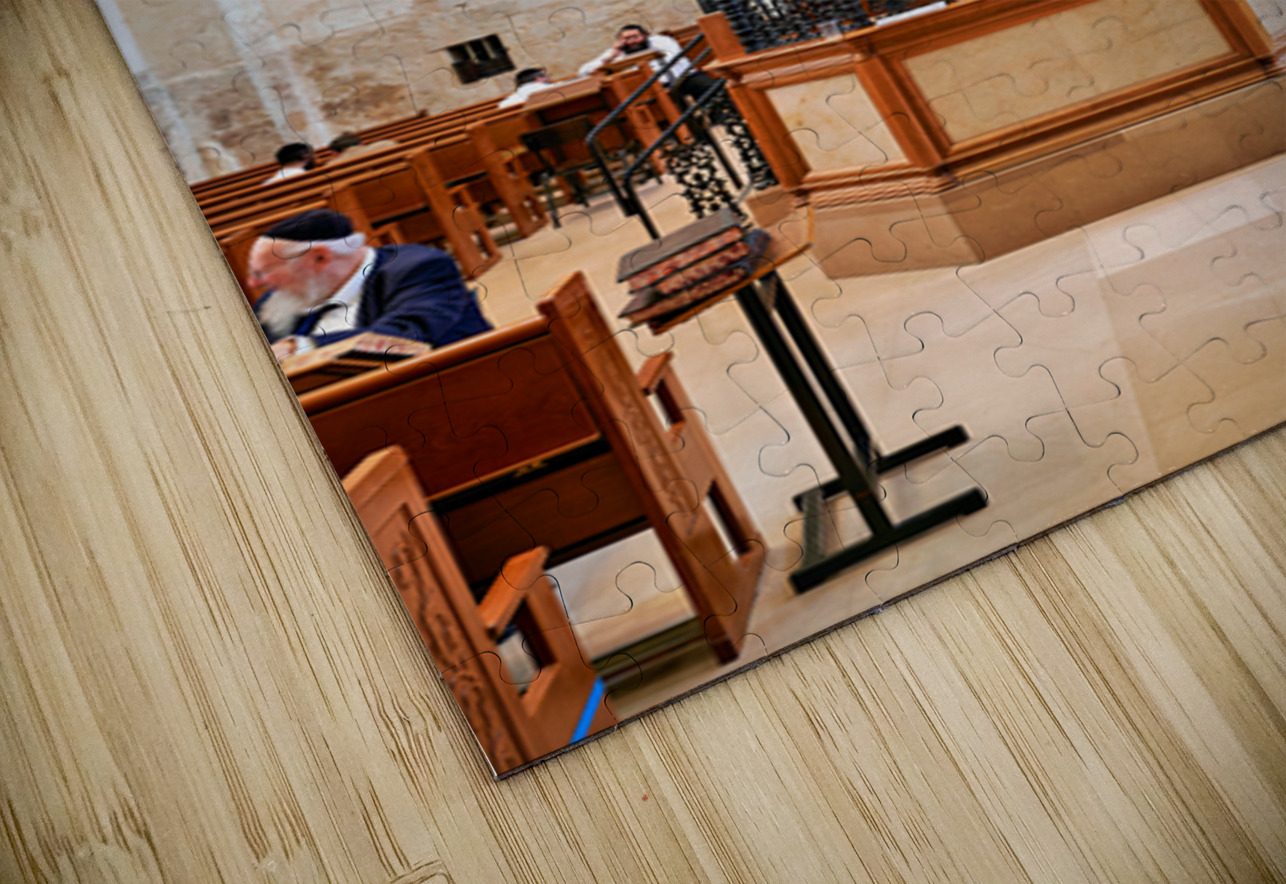 Hurva Synagogue in Jerusalem with visitors and a Torah Ark Marco Brivio Puzzle