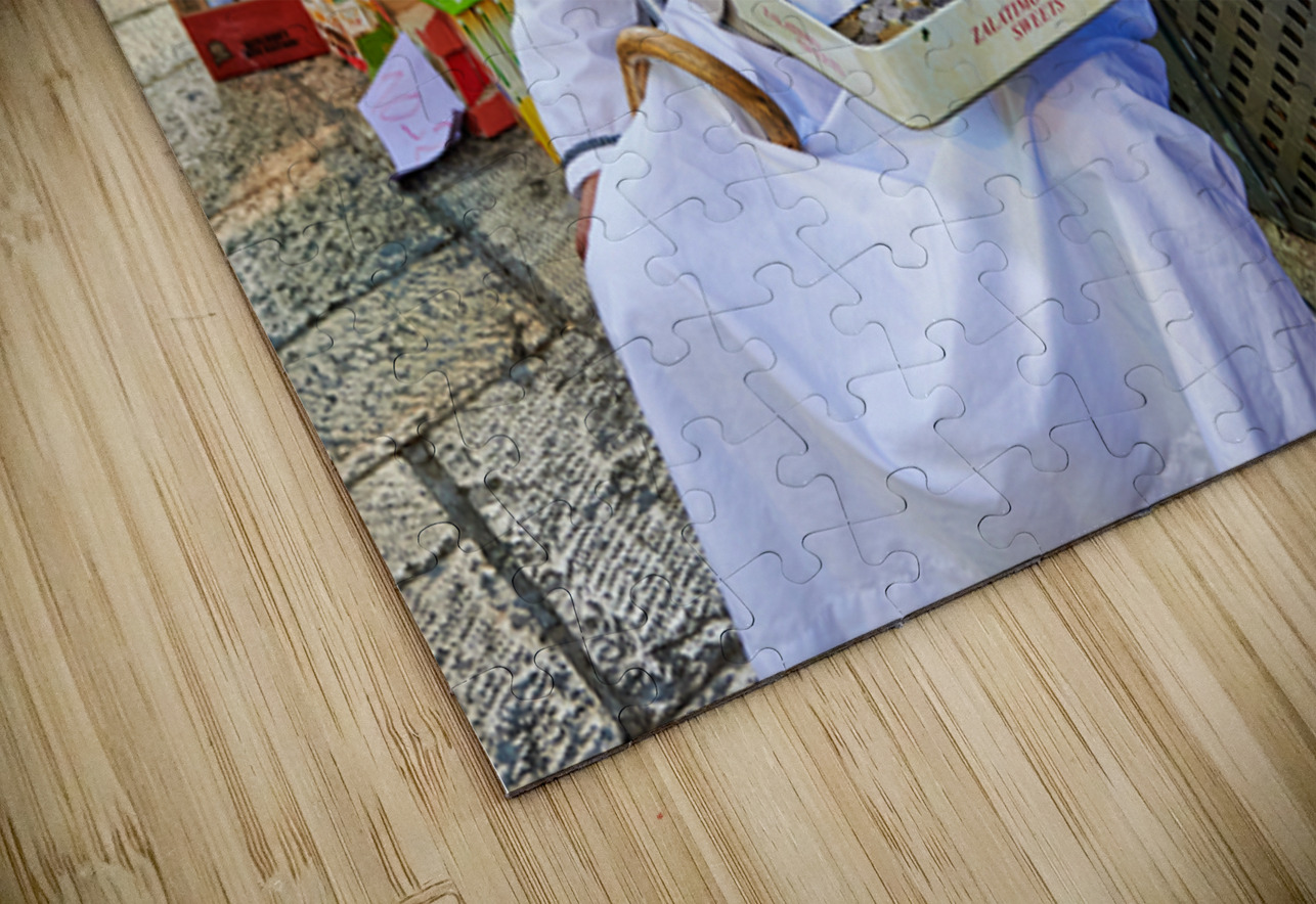 Beggar in the old city of Jerusalem seeks help from passersby Marco Brivio Puzzle