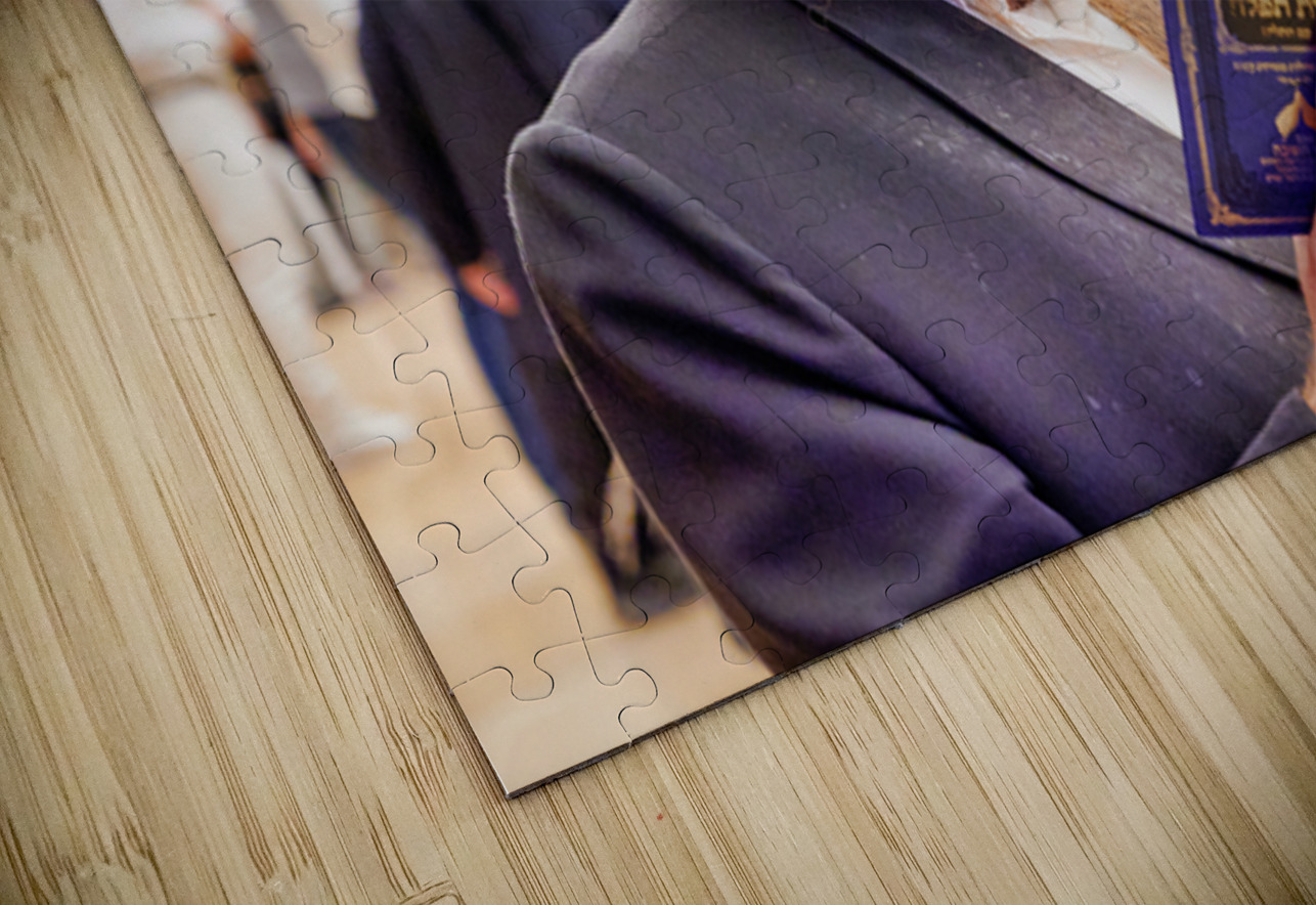 Orthodox Jews engaged in prayer at the Wailing Wall in Jerusalem Marco Brivio Puzzle