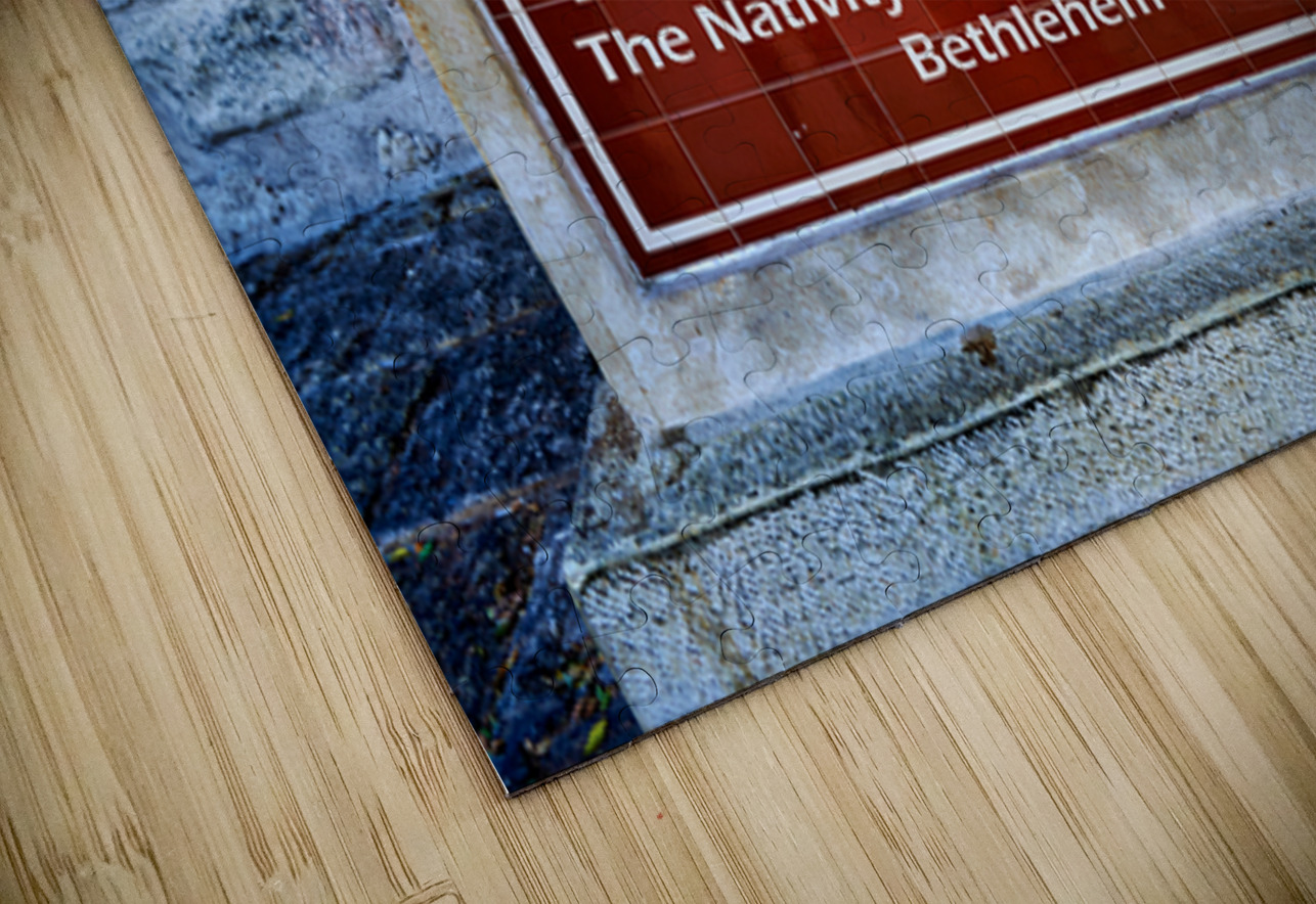 A sign marks the Church of the Nativity in Bethlehem Israel Marco Brivio Puzzle