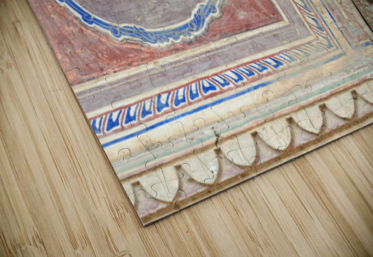 Woman smiles while looking out of a window in Mandawa Rajasthan Marco Brivio Puzzle