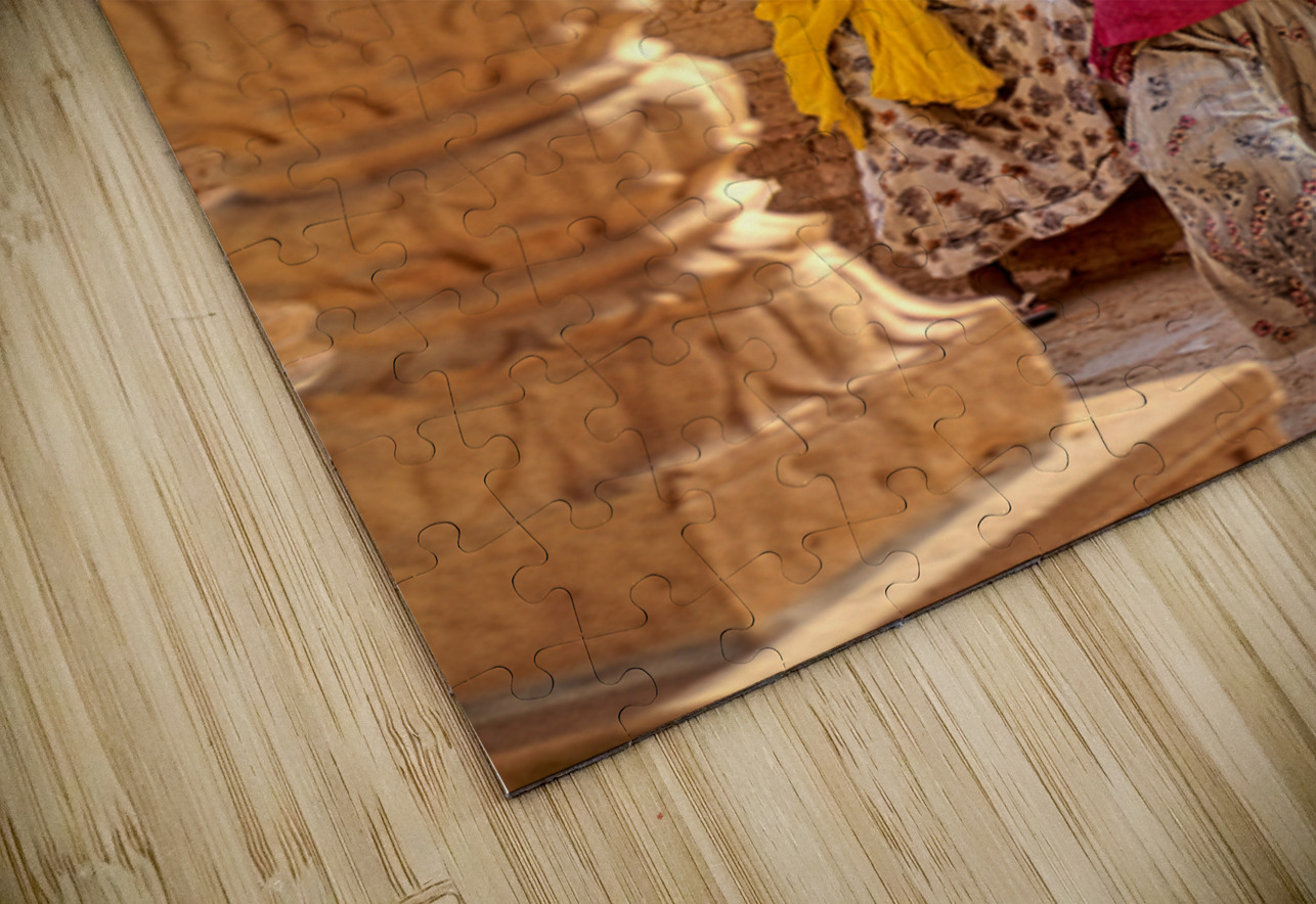 Girls playing in Jaisalmer Rajasthan during the evening light Marco Brivio Puzzle