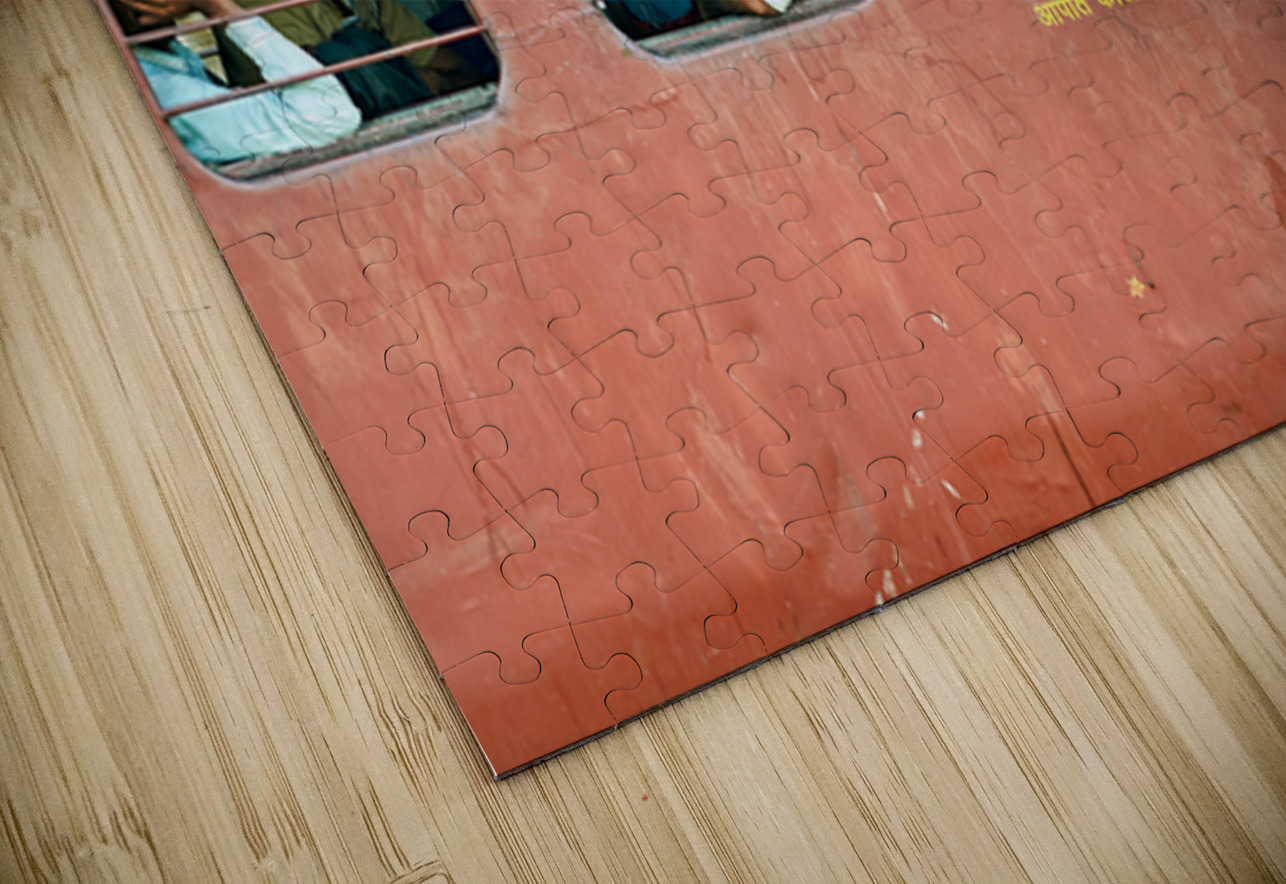 People travel on a train in Rajasthan India during the day Marco Brivio Puzzle