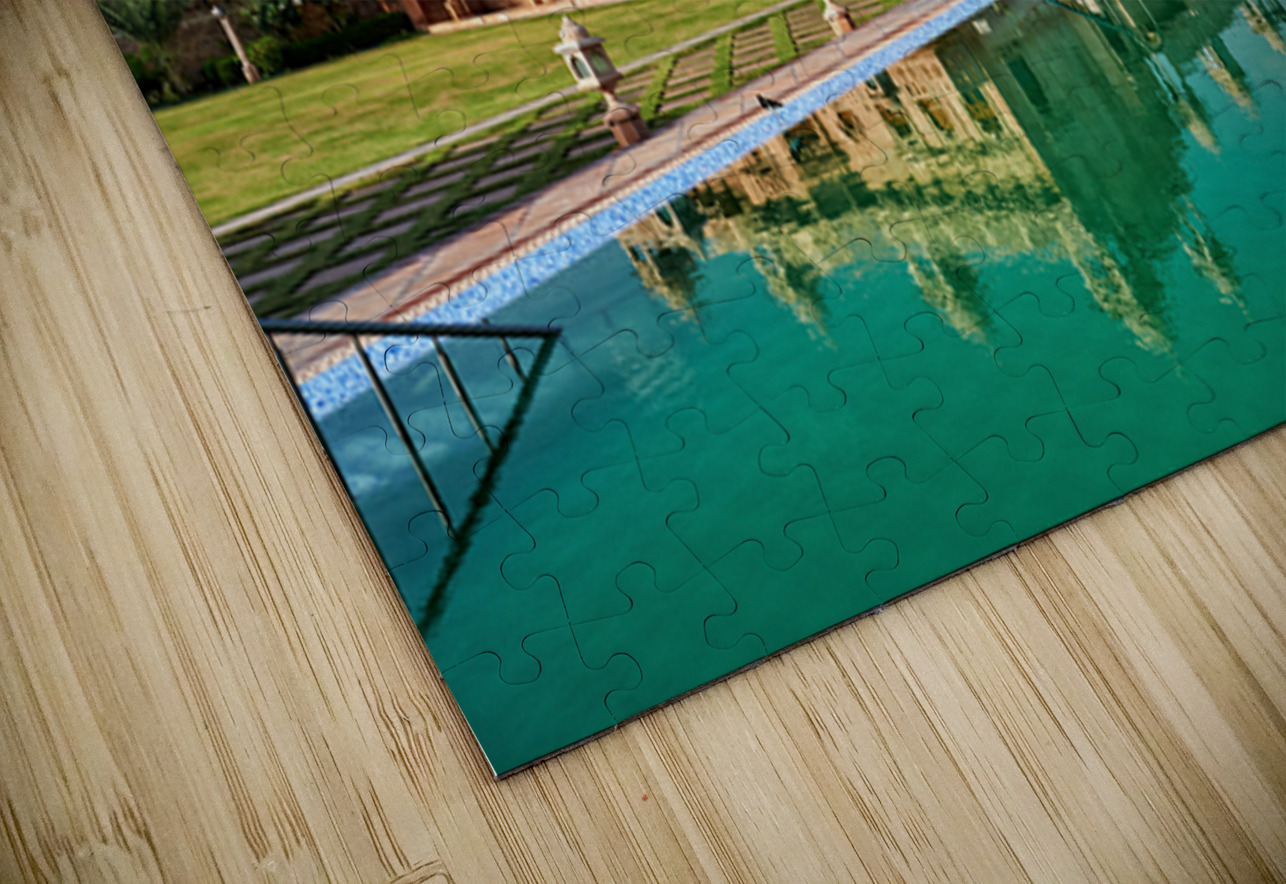 Exploring Khimsar Fort in Rajasthan India with a swimming pool n Marco Brivio Puzzle