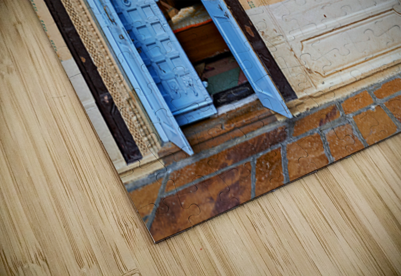 Decorated painted house in Jaisalmer Rajasthan shows local art Marco Brivio Puzzle