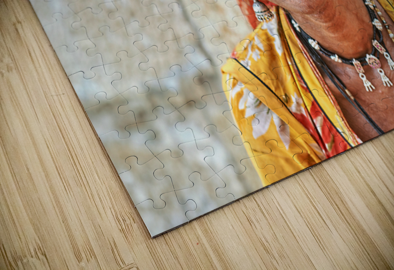 Portrait of a woman in Jaisalmer Rajasthan India Marco Brivio Puzzle