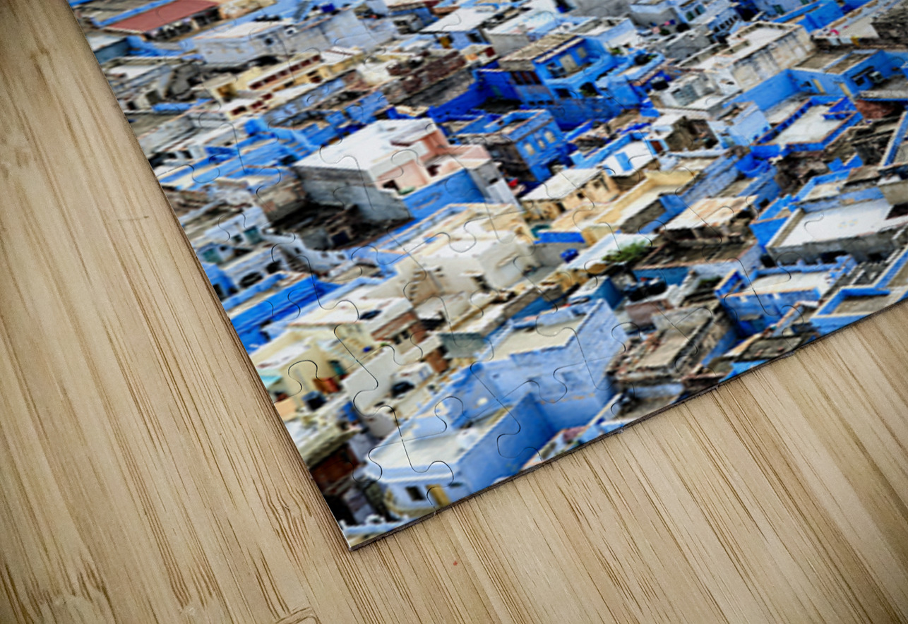 Cityscape of blue houses in Jodhpur Rajasthan during the aftern Marco Brivio Puzzle