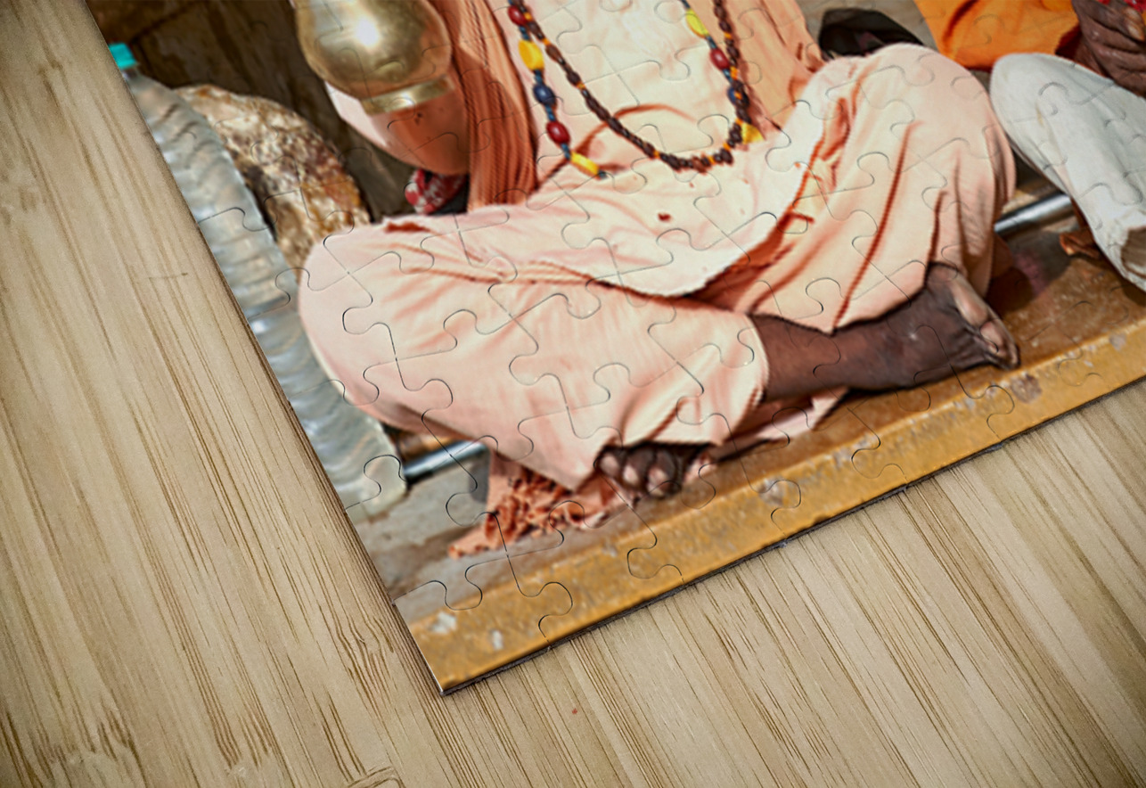 Sadhus sitting in Jaisalmer Rajasthan during a sunny day Marco Brivio Puzzle