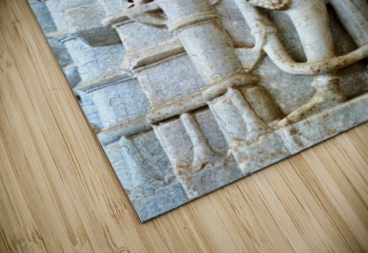 Carved statue inside Jain temples in Ranakpur Rajasthan Marco Brivio Puzzle
