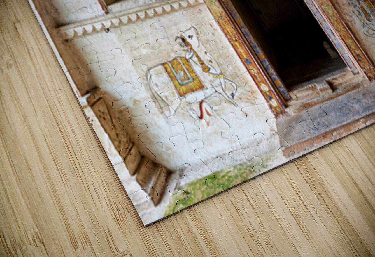Decorations and paintings at Taragarh Fort in Bundi Rajasthan Marco Brivio Puzzle