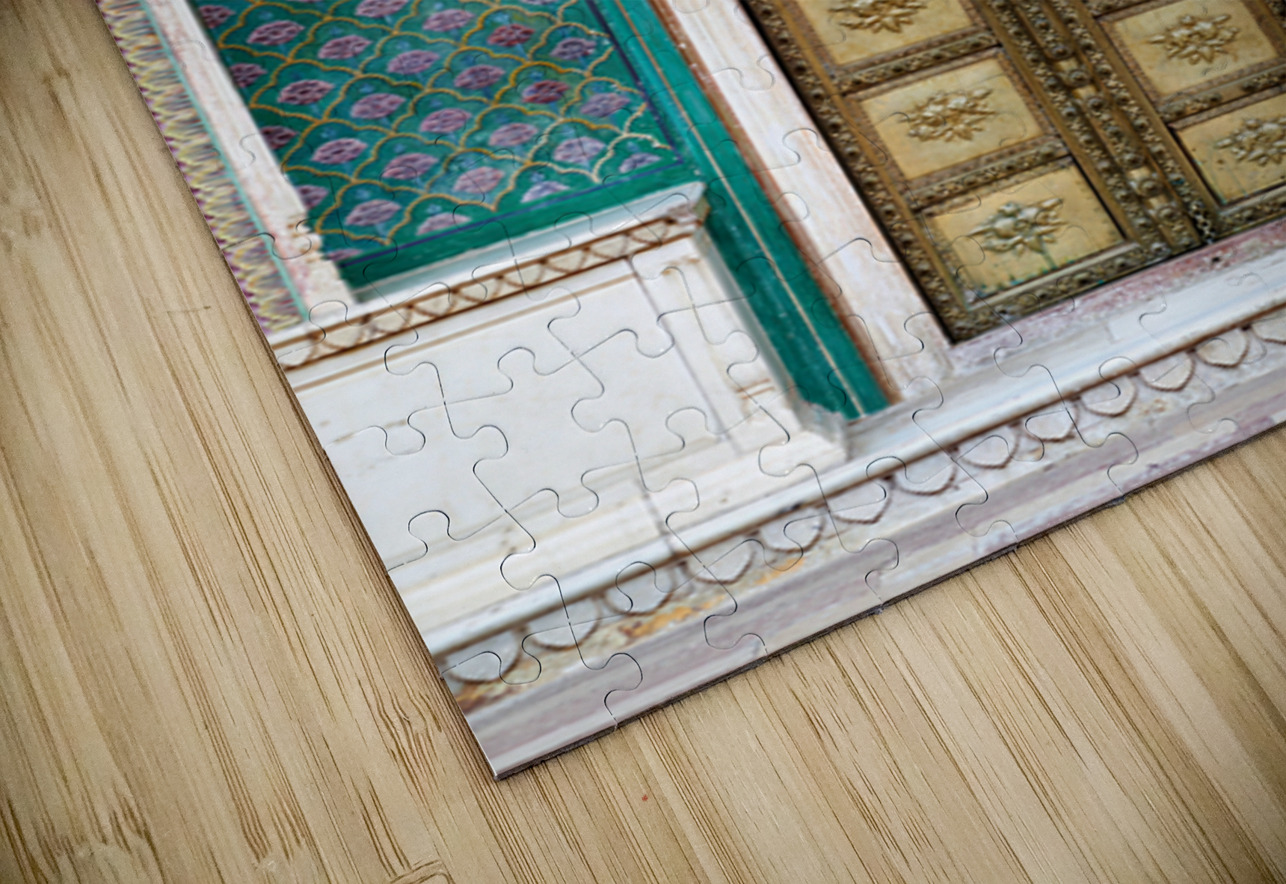 Detail of the main entrance door at City Palace in Jaipur Rajas Marco Brivio Puzzle