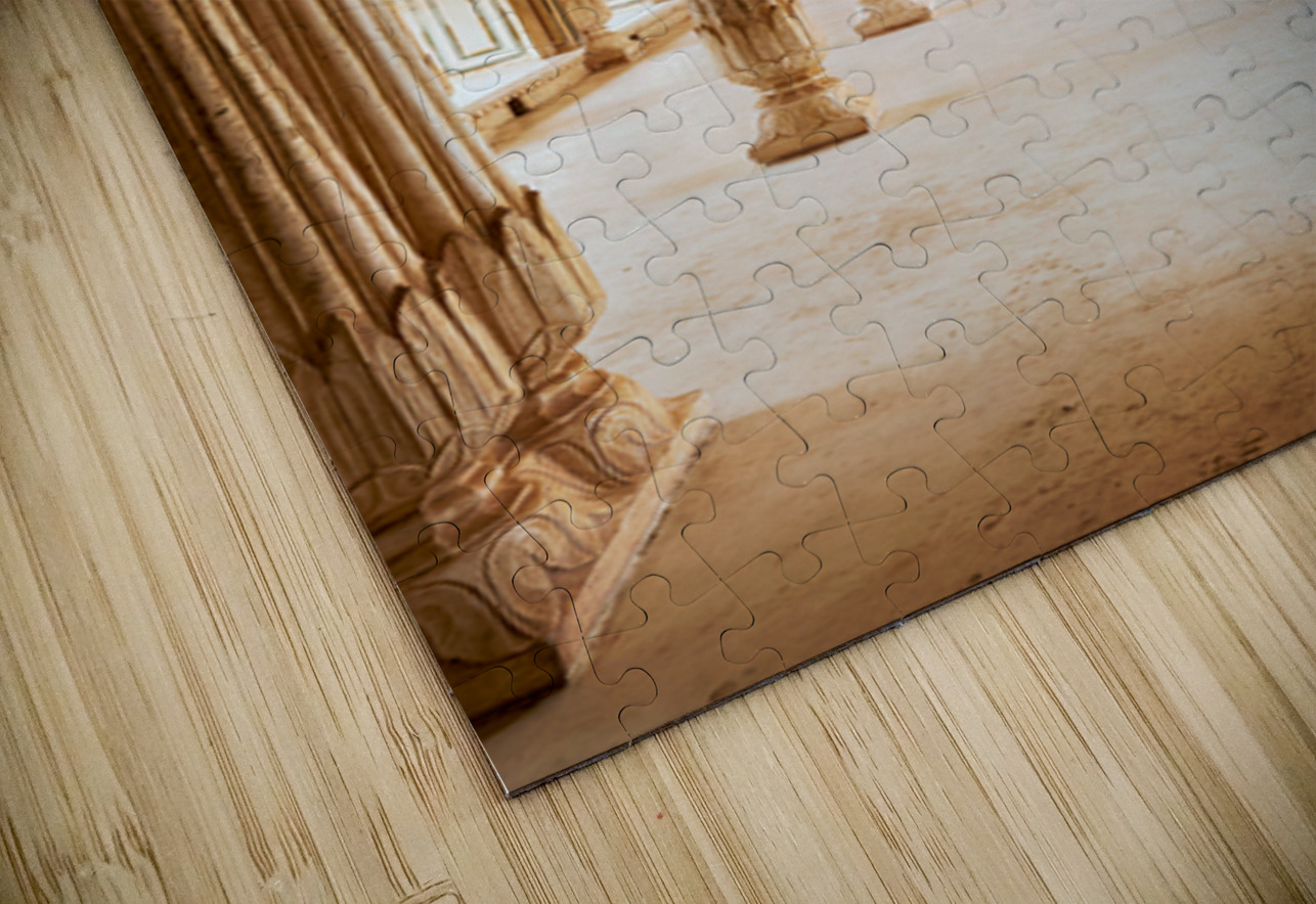 Amber Palace hall with arches and columns in Rajasthan India Marco Brivio Puzzle