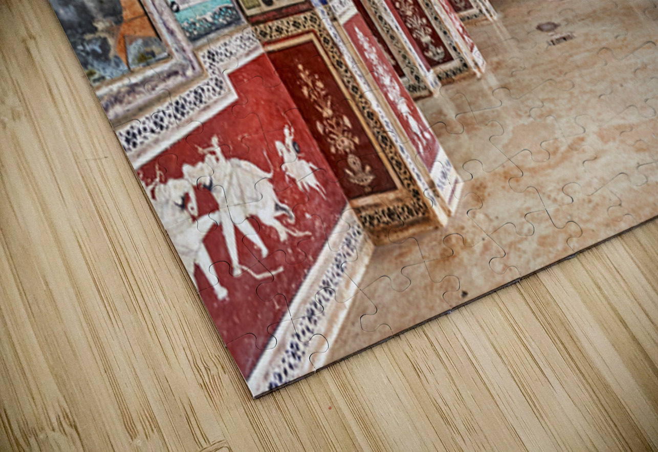 Decorative paintings inside Taragarh Fort in Bundi Rajasthan Marco Brivio Puzzle