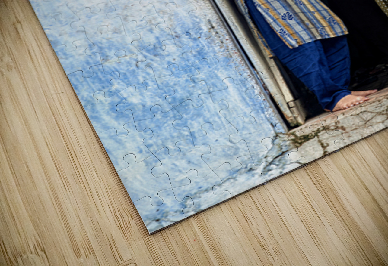 Women stand at their house door in Bundi Rajasthan Marco Brivio Puzzle