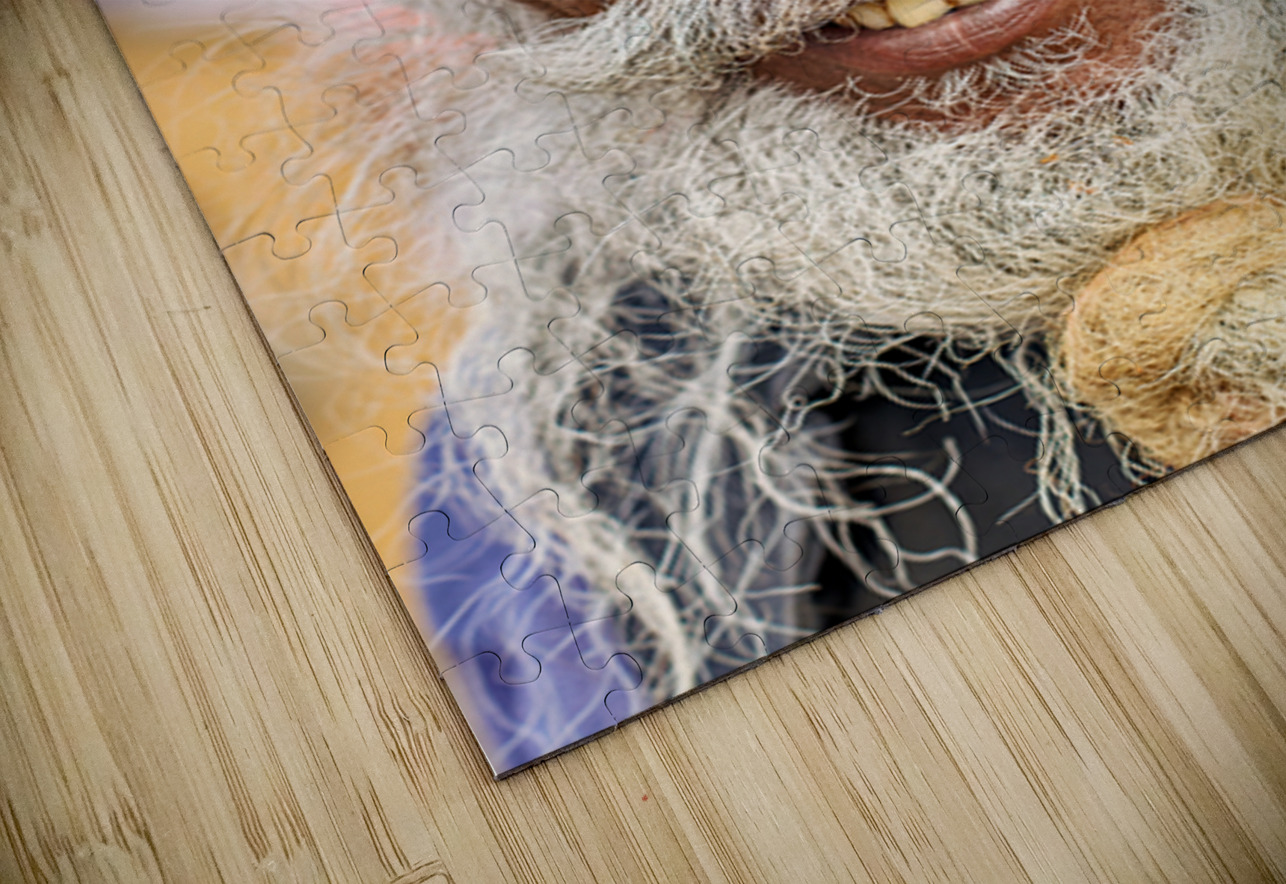Man with white beard and turban in Orchha Madhya Pradesh India Marco Brivio Puzzle