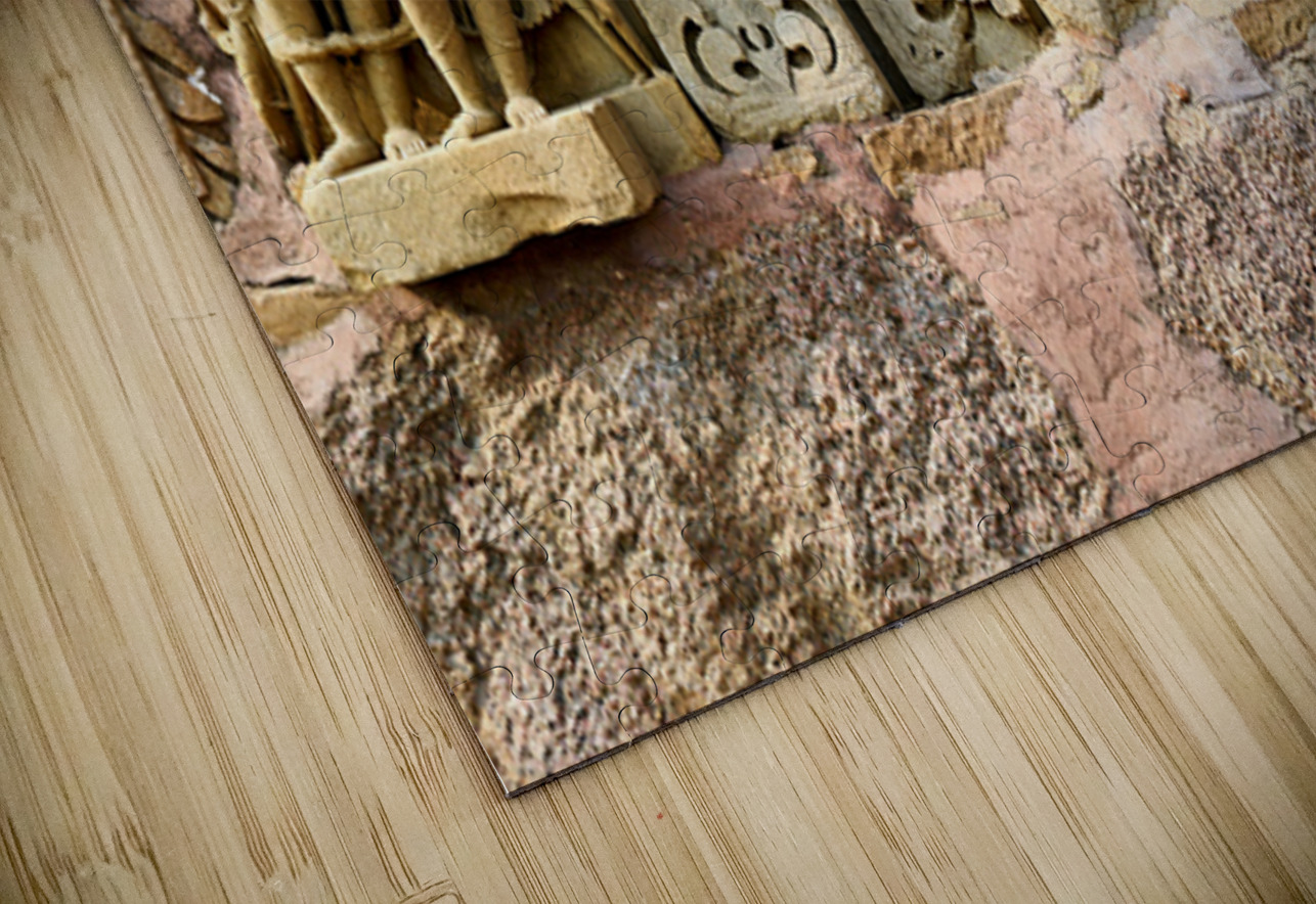 Sculptures on Hindu temples in Khajuraho Madhya Pradesh India Marco Brivio Puzzle