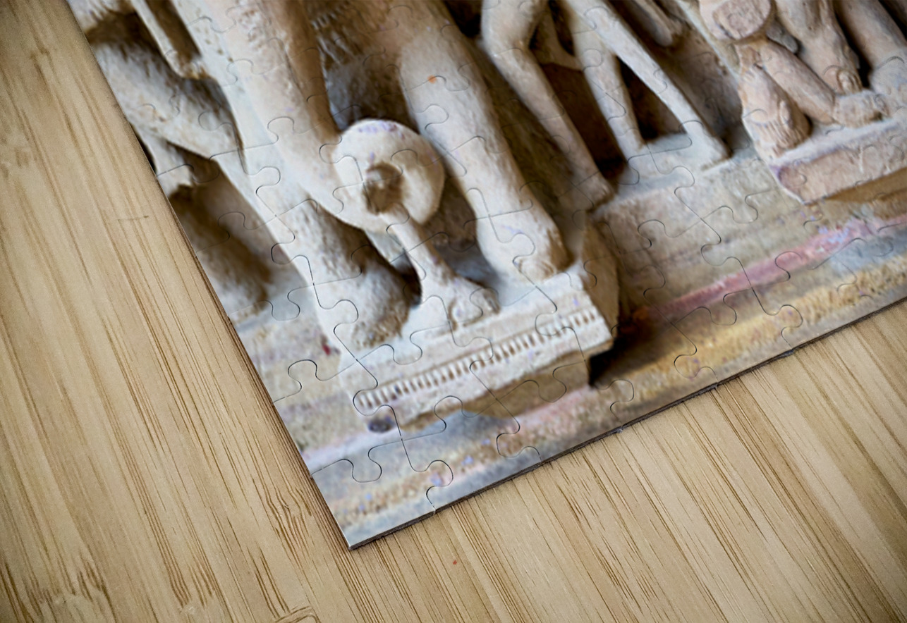 Hindu temples of Khajuraho in Madhya Pradesh showcase carvings Marco Brivio Puzzle
