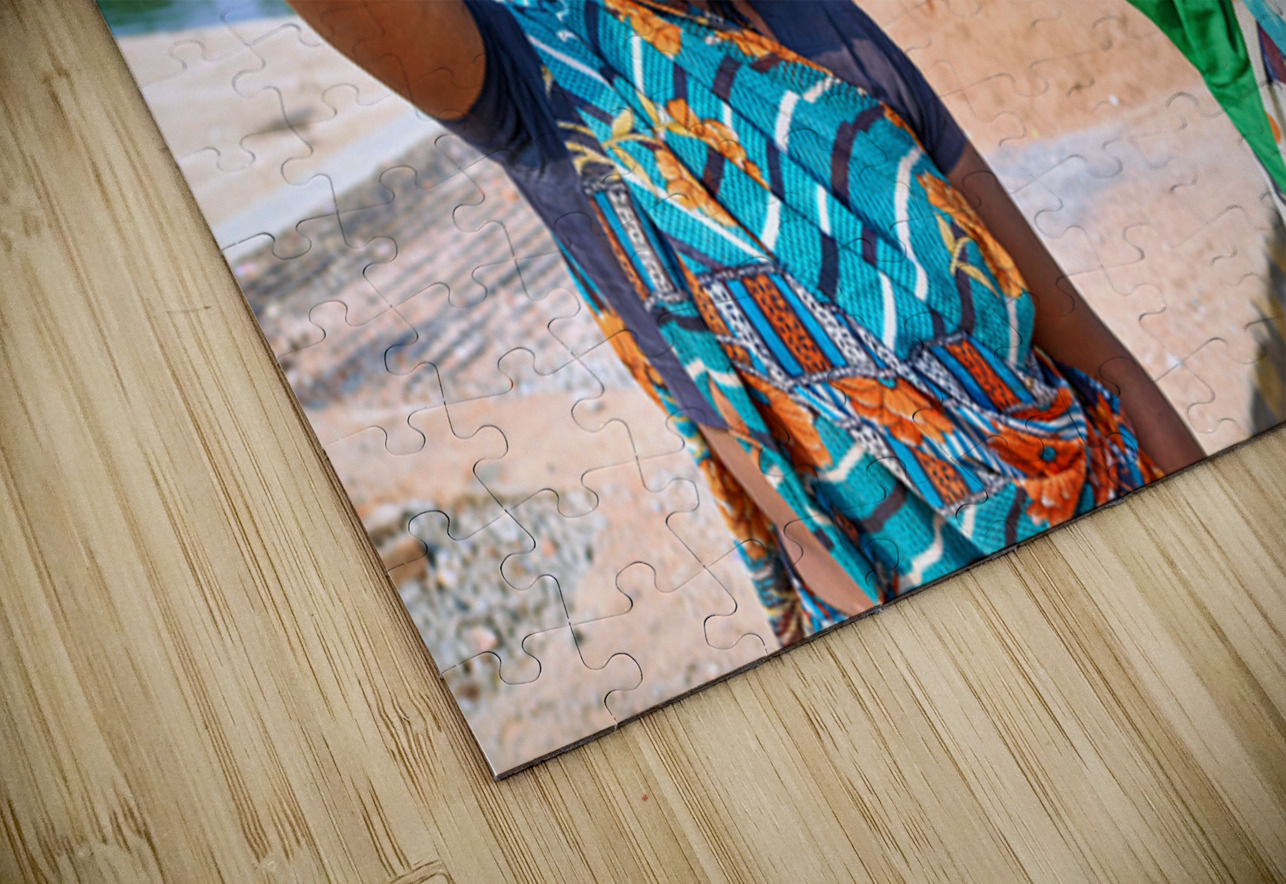 Women carry materials in Varanasi near the river bank Marco Brivio Puzzle