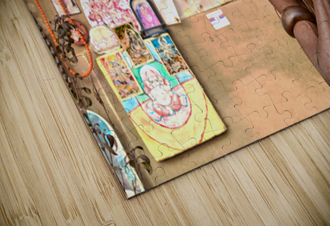 Holy man sadhu in Varanasi Uttar Pradesh sharing wisdom Marco Brivio Puzzle