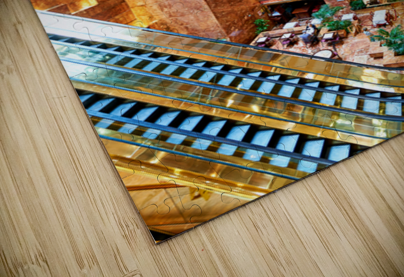 Visitors explore the Trump Tower Atrium in Manhattan New York Marco Brivio Puzzle