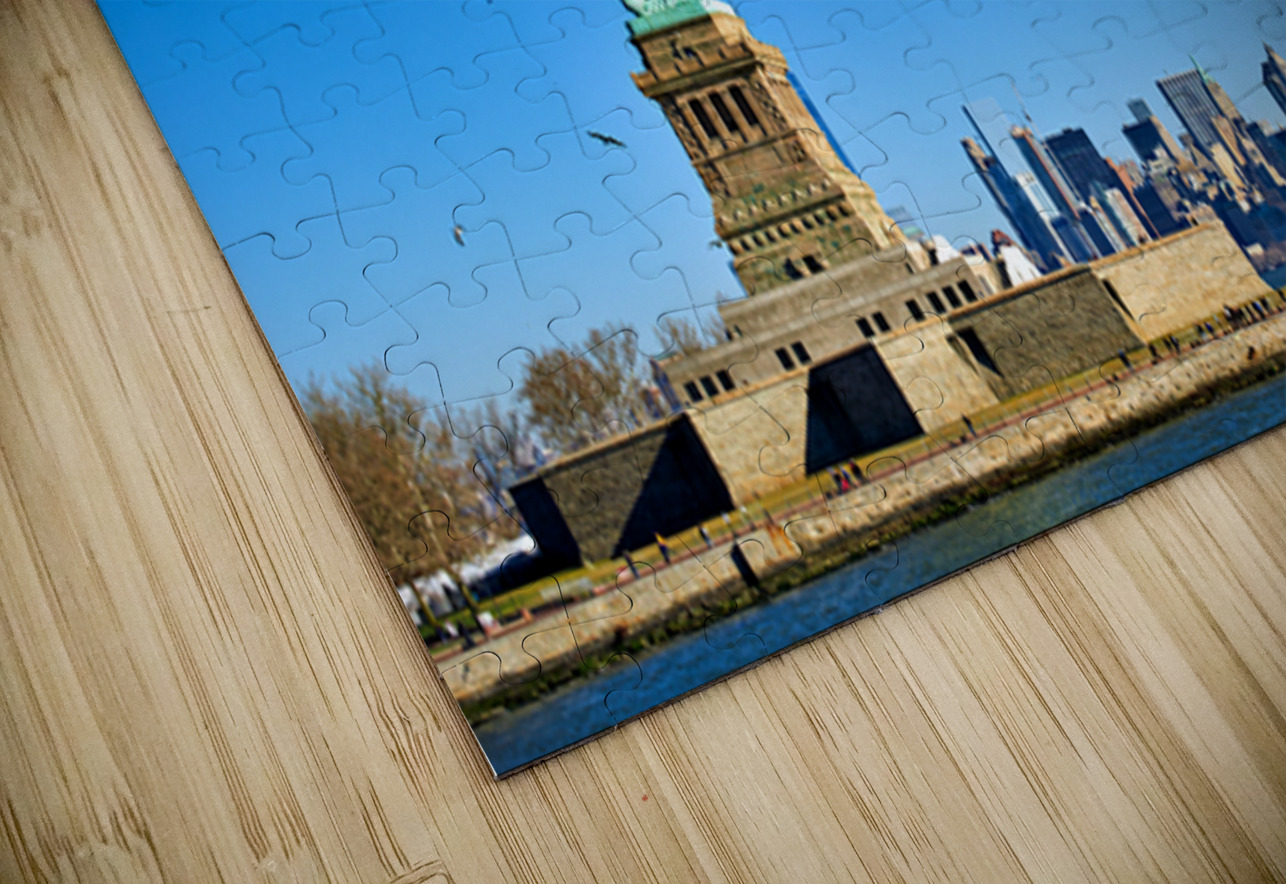 Statue of Liberty stands tall on Liberty Island in New York City Marco Brivio Puzzle