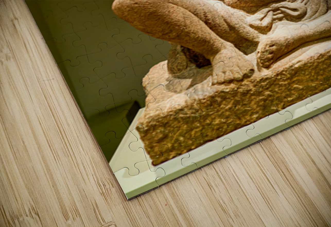 Sculpture of a seated figure in the Asian Art Gallery in Manhatt Marco Brivio Puzzle