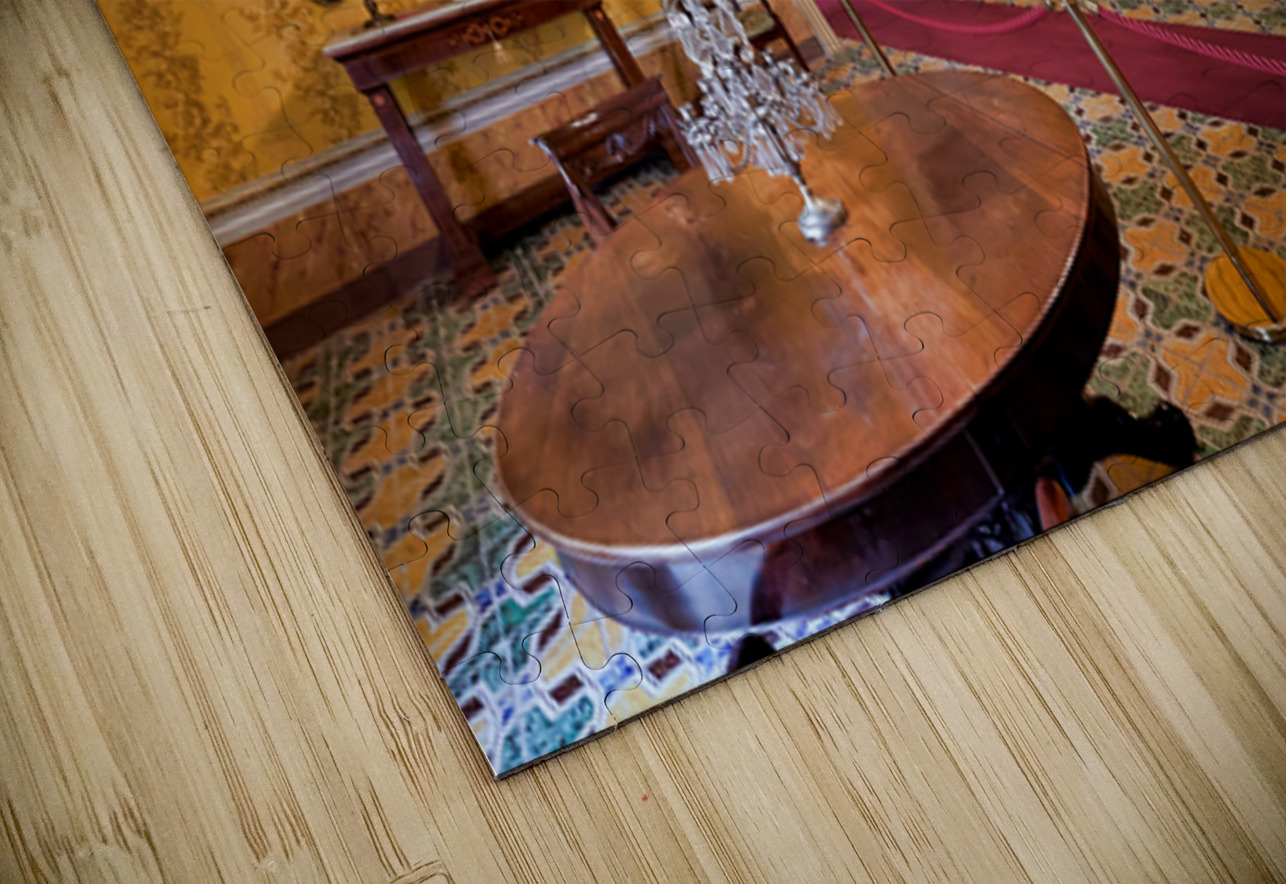 Visitors see the interior of Palazzo Nicolaci in Noto Sicily I Marco Brivio Puzzle
