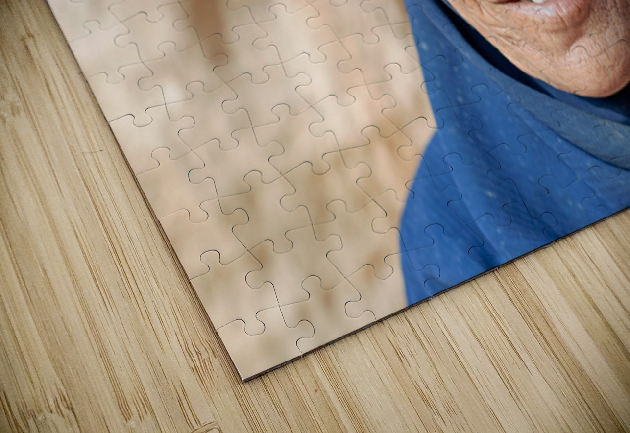 Portrait of an old woman at Little Petra in Jordan Marco Brivio Puzzle