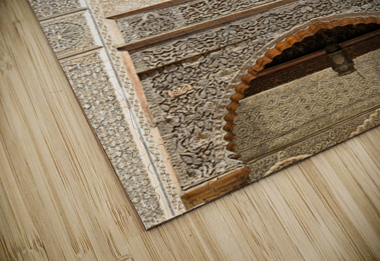 Detailed architecture at Al Attarine Madrasa in Fez Morocco Marco Brivio Puzzle